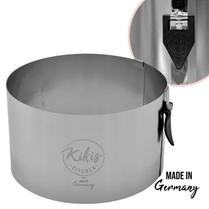 Kikis Tortenring KLASSIK mit Klemmhebel & Skala -  von Kikis Kitchen - Nur €24.90! Bestelle jetzt Kikis Kitchen