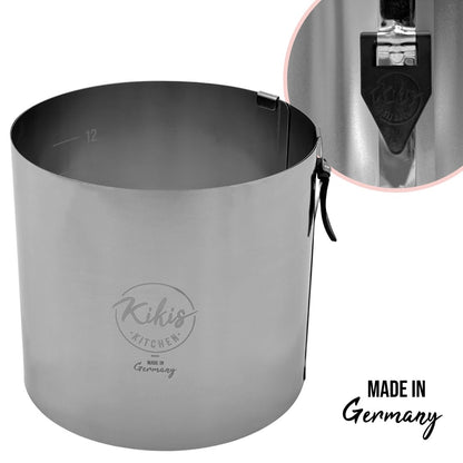 Kikis Tortenring XL mit Klemmhebel & Skala - Höhe 15cm -  von Kikis Kitchen - Nur €29.90! Bestelle jetzt Kikis Kitchen