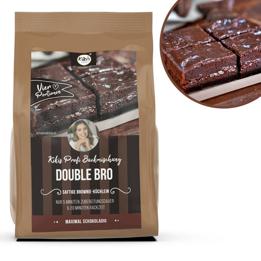 Kikis Double Bro - Brownie Backmischung -  von Kikis Kitchen - Nur €4.90! Bestelle jetzt Kikis Kitchen