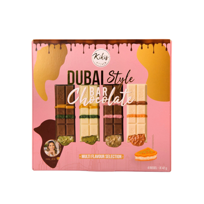 Neu: Kikis Dubai Style Bar Chocolate - MIX 🍫 4er -  von Kikis Kitchen - Nur €10.90! Bestelle jetzt Kikis Kitchen