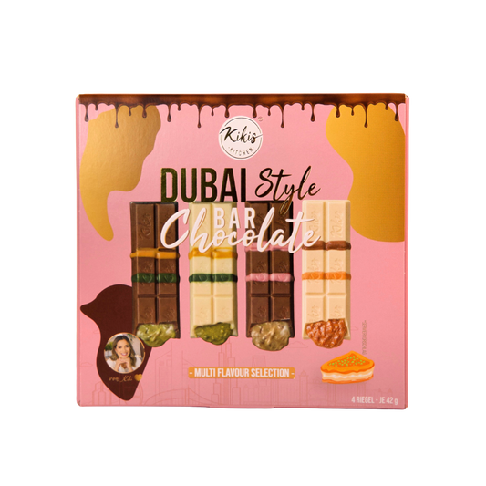 Neu: Kikis Dubai Style Bar Chocolate - MIX 🍫 4er -  von Kikis Kitchen - Nur €10.90! Bestelle jetzt Kikis Kitchen