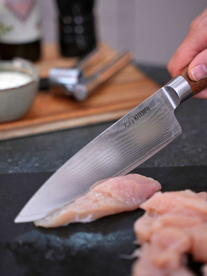 NEU: Kikis Damastmesser - Santokumesser -  von Kikis Kitchen - Nur €49.90! Bestelle jetzt Kikis Kitchen