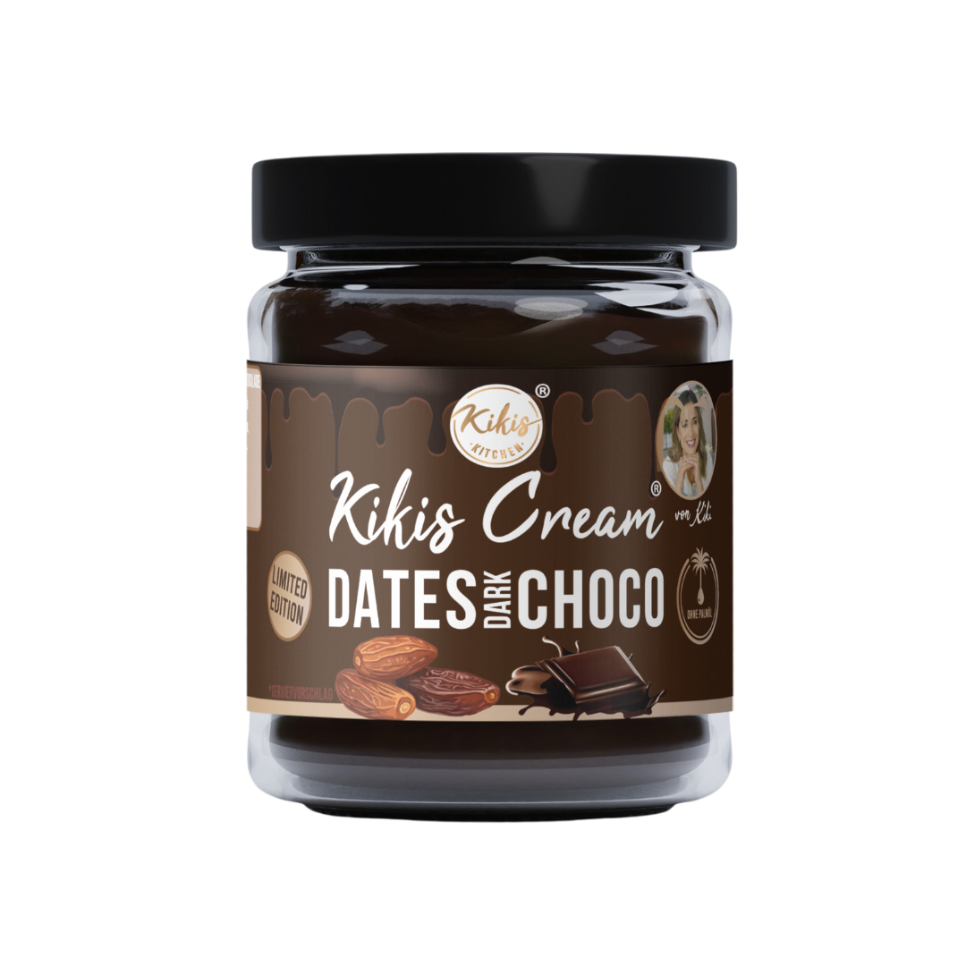 Kikis Cream - DATTEL DARK CHOCO - Dattelschokocreme -  von Kikis Kitchen - Nur €5.99! Bestelle jetzt Kikis Kitchen