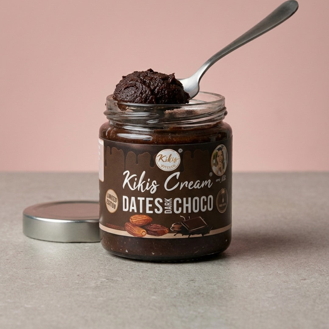 Kikis Cream - DATTEL DARK CHOCO - Dattelschokocreme -  von Kikis Kitchen - Nur €4.99! Bestelle jetzt Kikis Kitchen