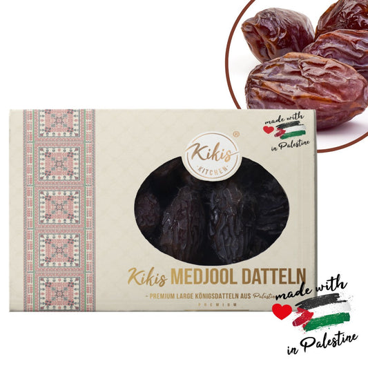 Kikis Medjool Datteln - Premium Large Königsdatteln aus Palästina -  von Kikis Kitchen - Nur €11.90! Bestelle jetzt Kikis Kitchen