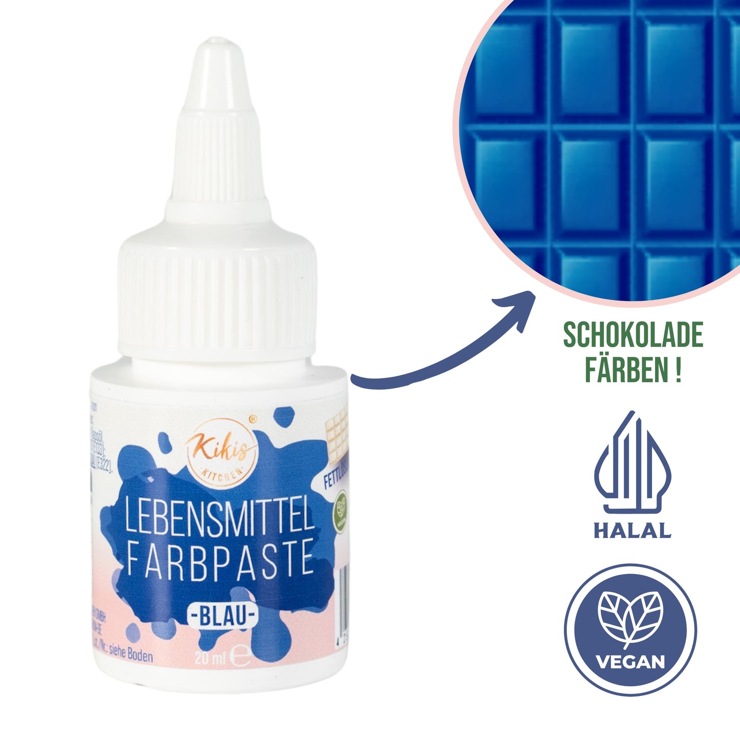 NEU: Kikis Lebensmittel Farbpaste - BLAU