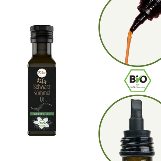Kikis Schwarzkümmelöl 100ml gefiltert - BIO -  von Kikis Kitchen - Nur €8.99! Bestelle jetzt Kikis Kitchen