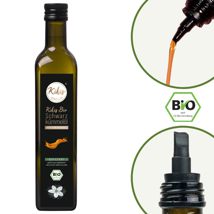 Kikis Schwarzkümmelöl 500ml GEFILTERT - BIO -  von Kikis Kitchen - Nur €24.90! Bestelle jetzt Kikis Kitchen