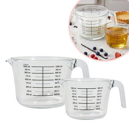 Kikis Glasschüssel mit Skala - 2er Set -  von Kikis Kitchen - Nur €19.90! Bestelle jetzt Kikis Kitchen