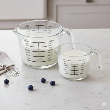 Kikis Glasschüssel mit Skala - 2er Set -  von Kikis Kitchen - Nur €19.90! Bestelle jetzt Kikis Kitchen