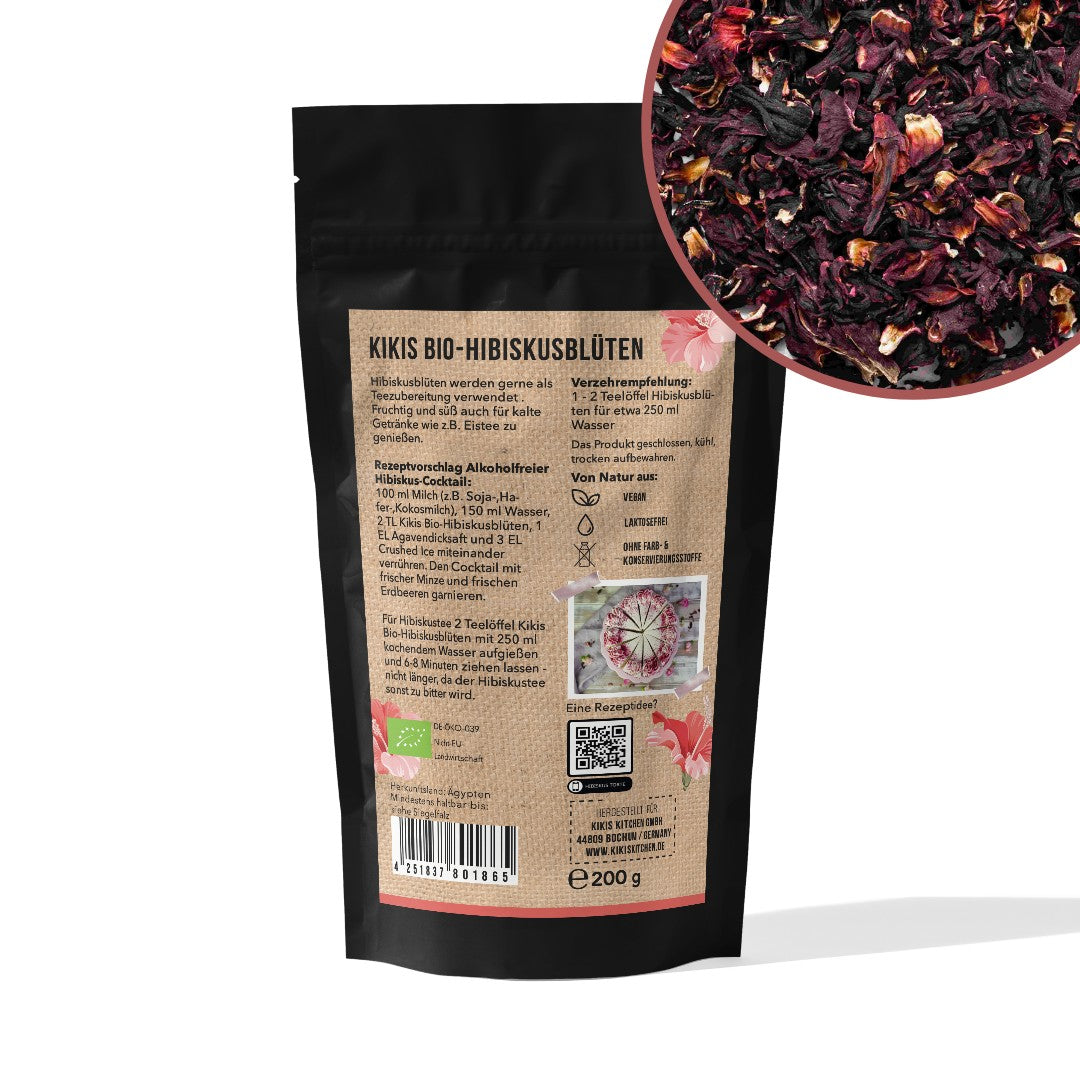 Kikis Hibiskusblüten BIO - 200g -  von Kikis Kitchen - Nur €5.90! Bestelle jetzt Kikis Kitchen