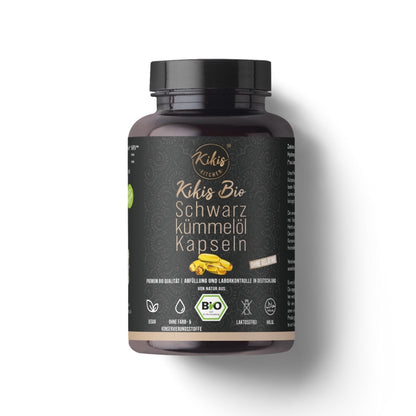 Kikis Schwarzkümmelöl Kapseln BIO - VEGAN -  von Kikis Kitchen - Nur €22.99! Bestelle jetzt Kikis Kitchen