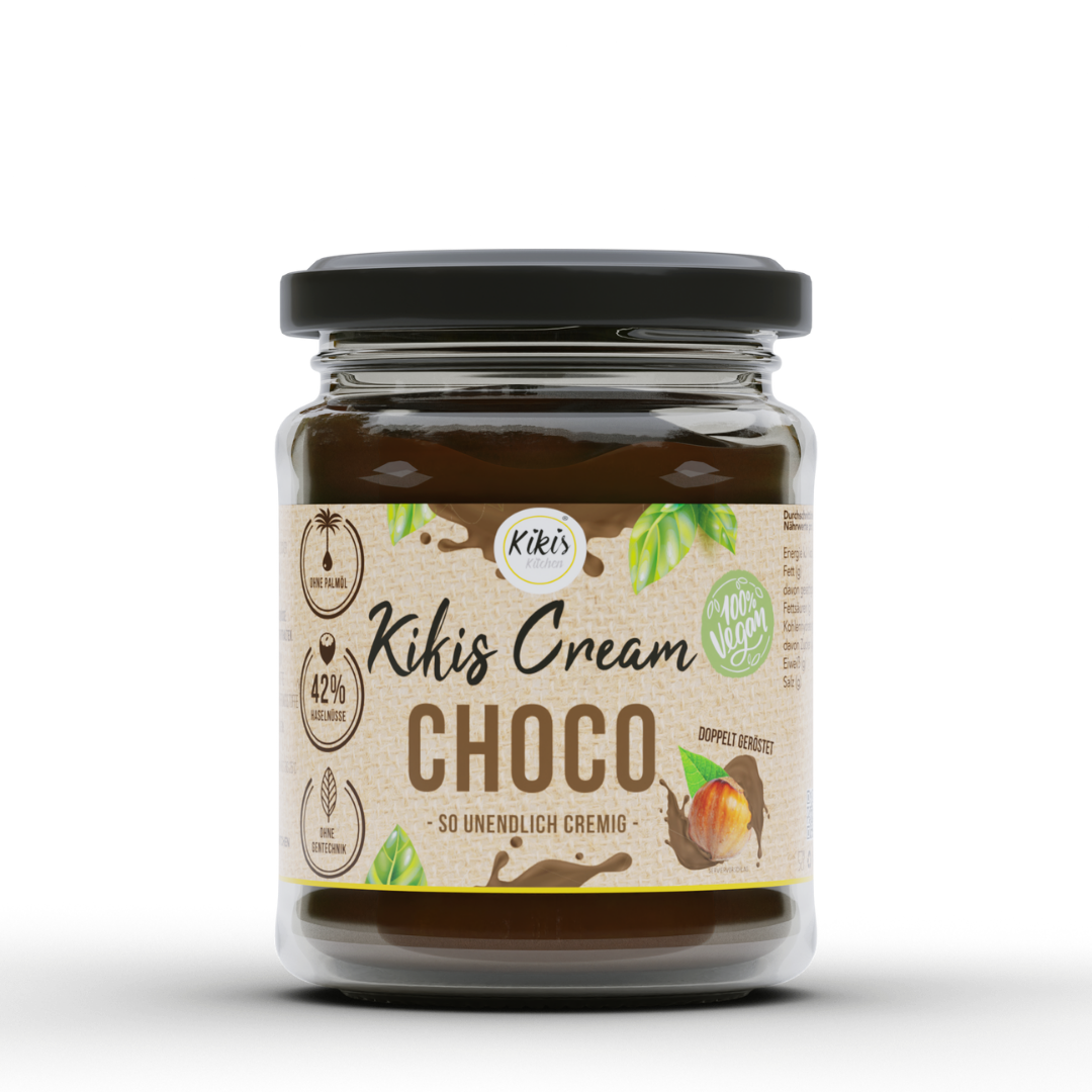 Kikis Cream VEGAN CHOCO - Vegane Haselnuss-Kakaocreme -  von Kikis Kitchen - Nur €4.49! Bestelle jetzt Kikis Kitchen
