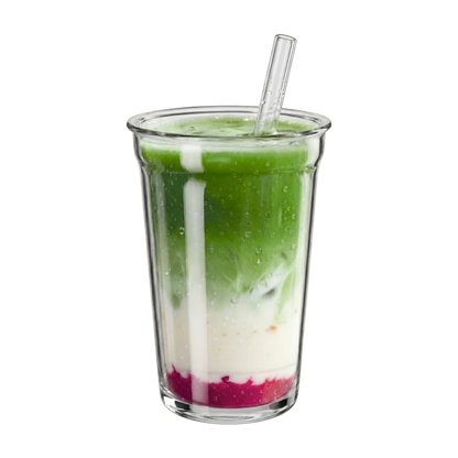 Kikis Matcha Glas mit Strohalm- 350ml 🍵 - Gläser von Kikis Kitchen - Nur €3.90! Bestelle jetzt Kikis Kitchen