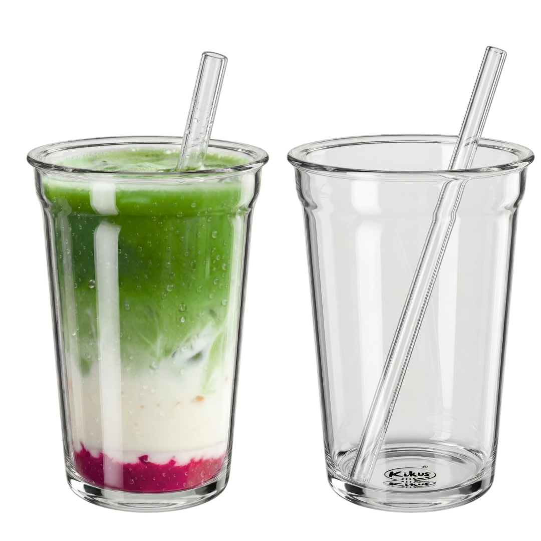 Kikis Matcha Glas mit Strohalm- 350ml 🍵 - Gläser von Kikis Kitchen - Nur €3.90! Bestelle jetzt Kikis Kitchen
