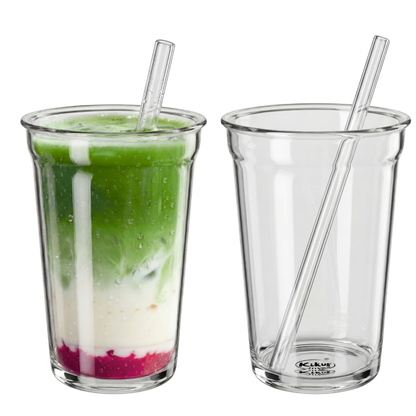 Kikis Matcha Glas mit Strohalm- 350ml 🍵 - Gläser von Kikis Kitchen - Nur €3.90! Bestelle jetzt Kikis Kitchen