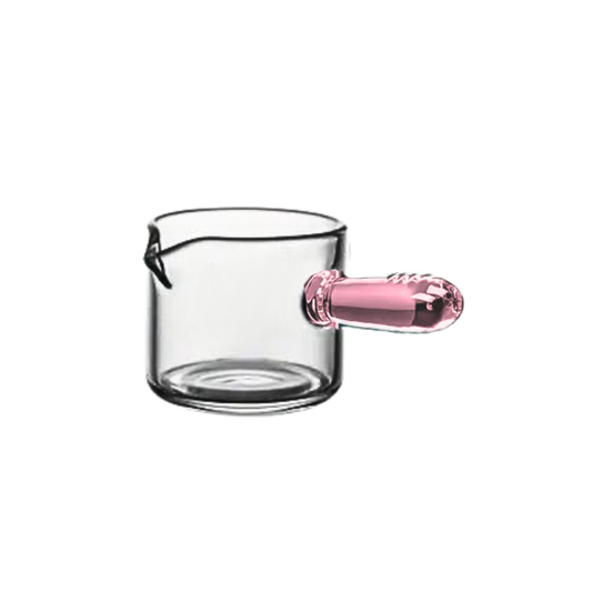 Neu: Kikis Messbecher aus Glas mit pinkem Griff - 60ml -  von Kikis Kitchen - Nur €7.90! Bestelle jetzt Kikis Kitchen