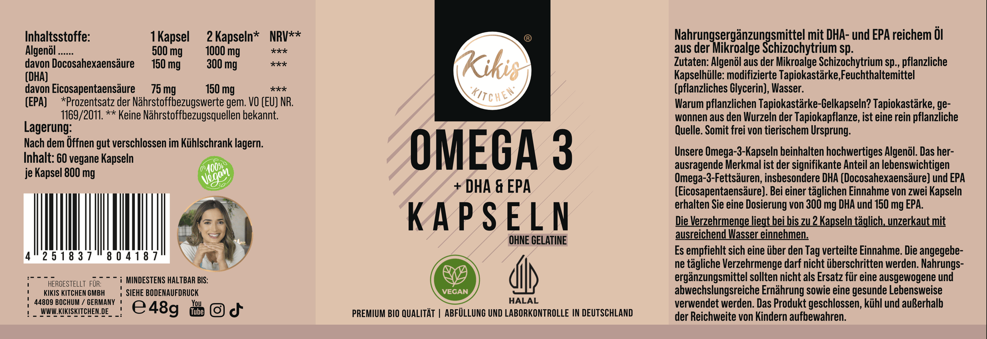 Kikis Omega 3 Kapseln -  von Kikis Kitchen - Nur €20.90! Bestelle jetzt Kikis Kitchen