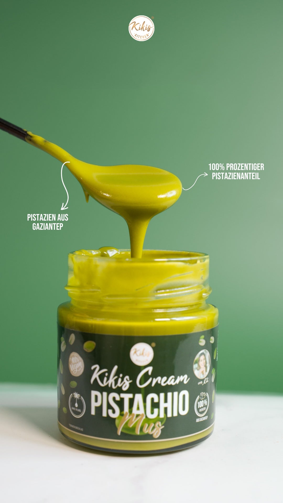 Kikis Cream PISTACHIO MUS - 100% Pistazienmus -  von Kikis Kitchen - Nur €14.90! Bestelle jetzt Kikis Kitchen