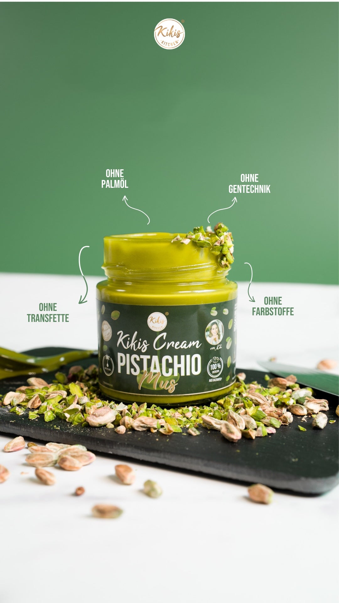 Kikis Cream PISTACHIO MUS - 100% Pistazienmus -  von Kikis Kitchen - Nur €14.90! Bestelle jetzt Kikis Kitchen
