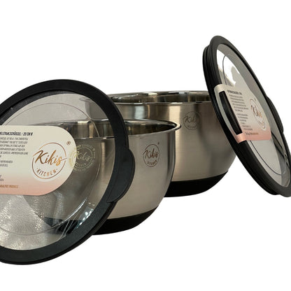 Kikis Premium Edelstahlschüssel inkl. Deckel -  von Kikis Kitchen - Nur €19.90! Bestelle jetzt Kikis Kitchen