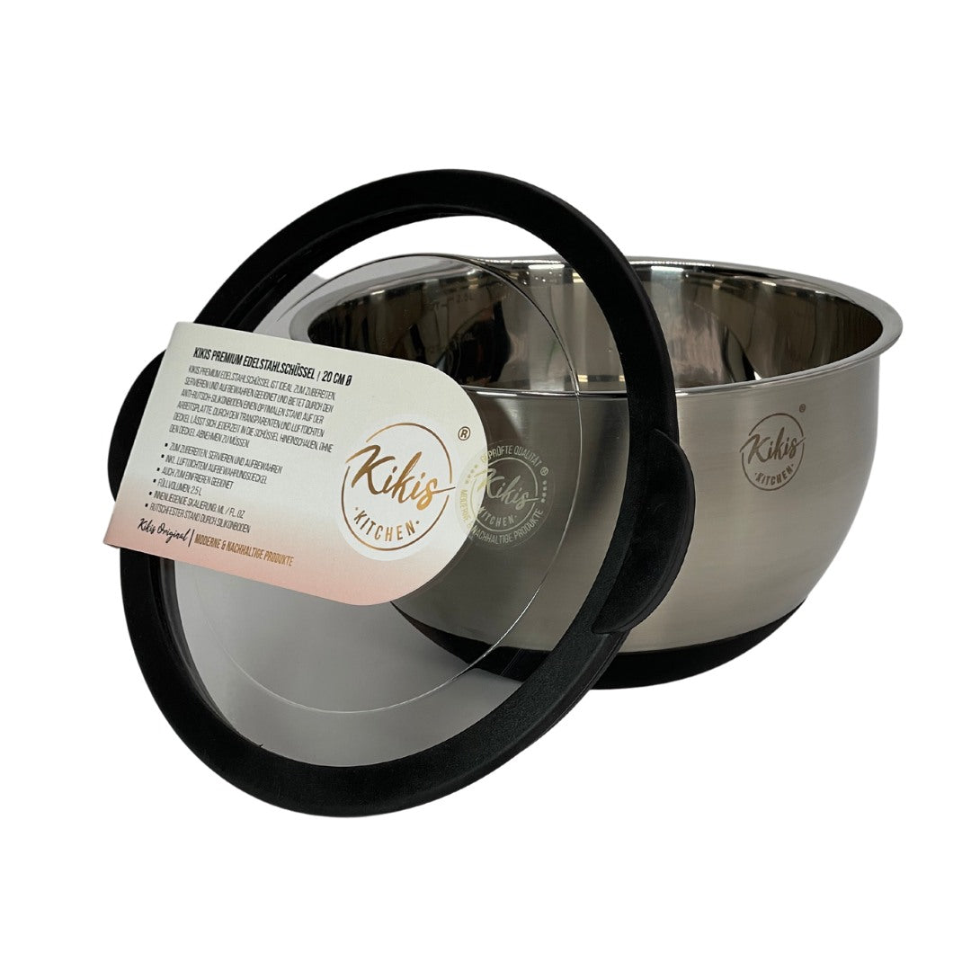 Kikis Premium Edelstahlschüssel inkl. Deckel -  von Kikis Kitchen - Nur €19.90! Bestelle jetzt Kikis Kitchen