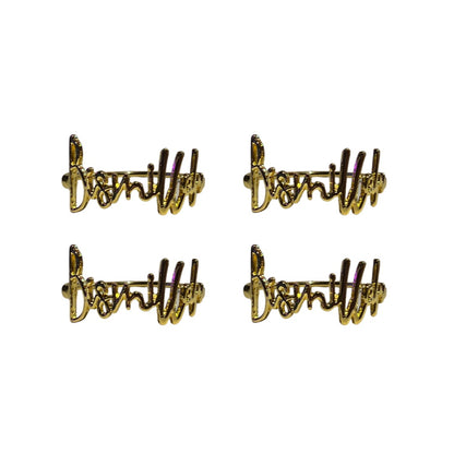 NEU: Serviettenring Bismillah 4er Set Goldoptik -  von Kikis Kitchen - Nur €8.50! Bestelle jetzt Kikis Kitchen