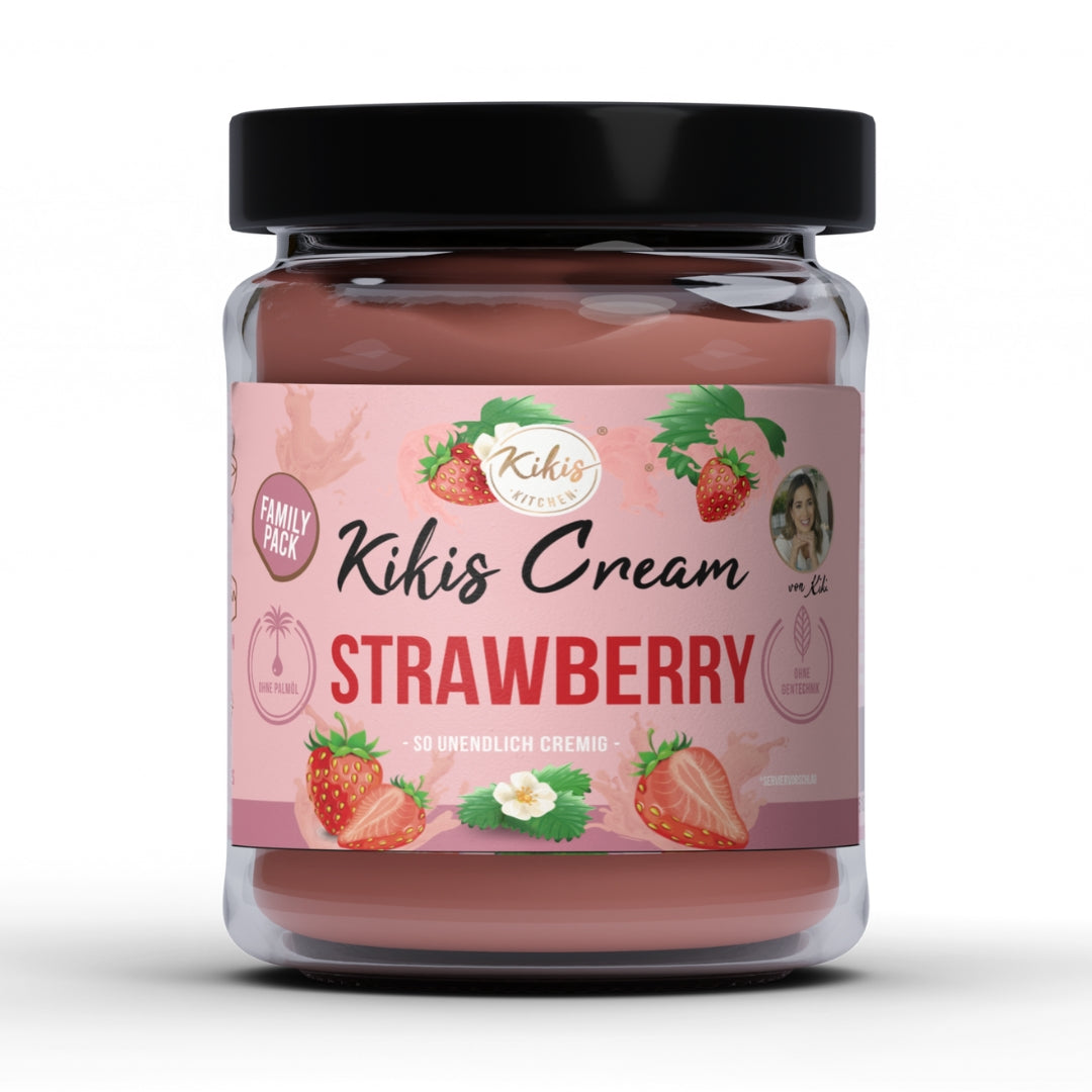 Kikis Cream STRAWBERRY - Erdbeercream 360g Family Pack