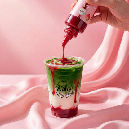 Kikis Strawberrysauce - Ideal für Matcha und Desserts - Lebensmittel von Kikis Kitchen - Nur €4.90! Bestelle jetzt Kikis Kitchen