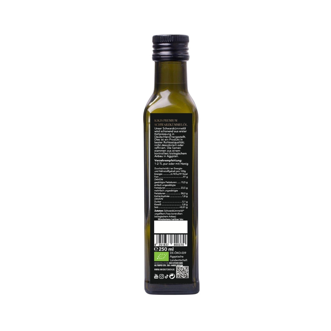 Kikis Schwarzkümmelöl 250ml UNGEFILTERT - BIO -  von Kikis Kitchen - Nur €16.49! Bestelle jetzt Kikis Kitchen