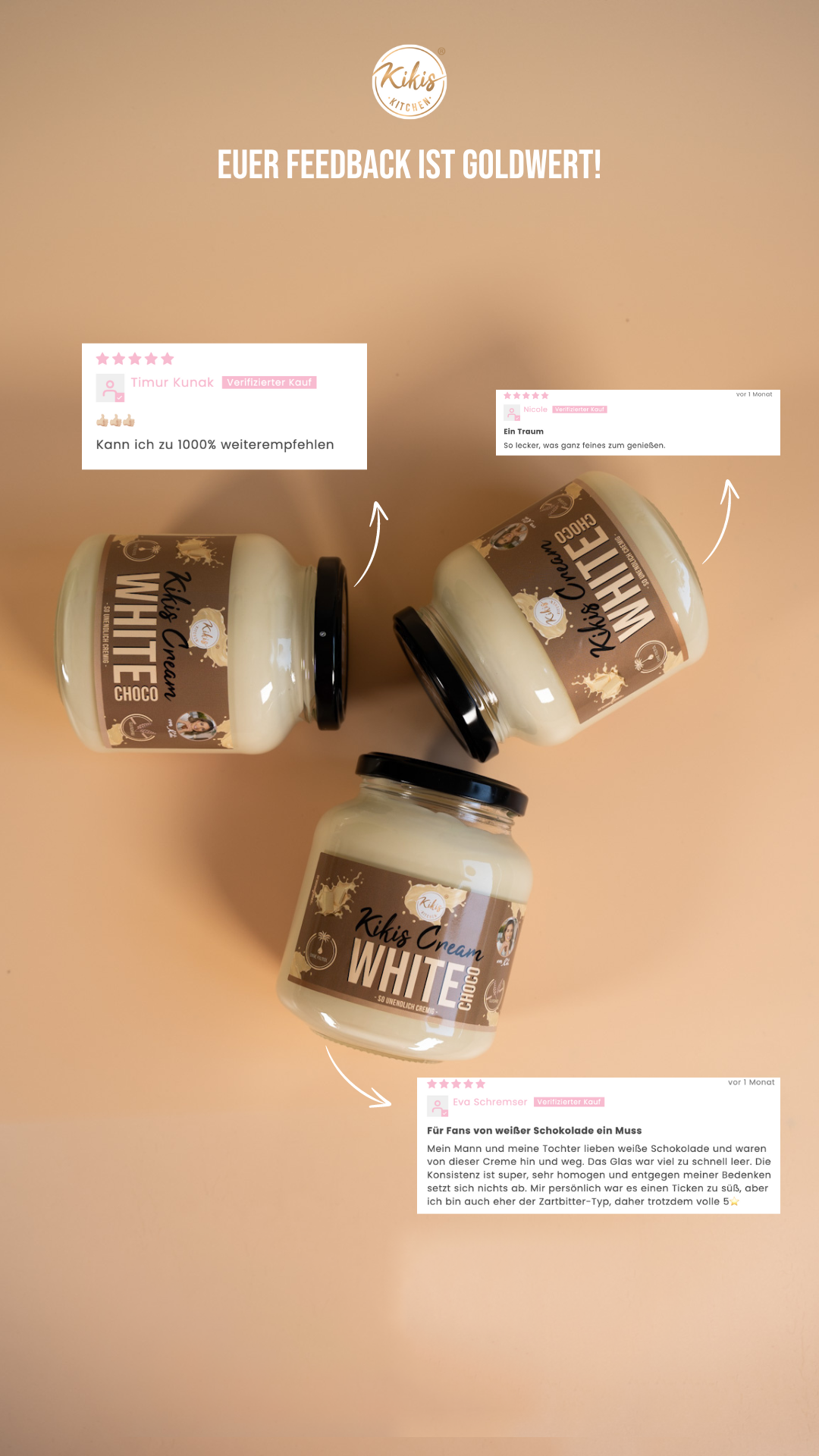 NEU: Kikis Cream WHITE CHOCO - Weiße Schokoladencreme | von Kikis Kitchen NEU: Kikis Cream WHITE CHOCO - Weiße Schokoladencreme | von Kikis Kitchen