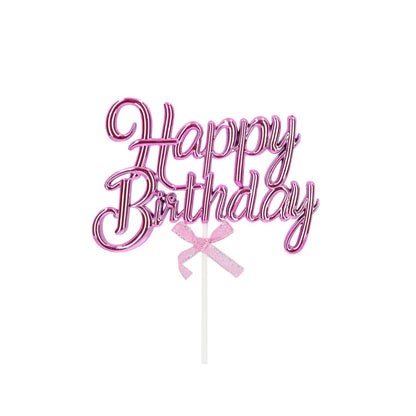 Kikis Cake Topper - 3D - Happy Birthday Pink