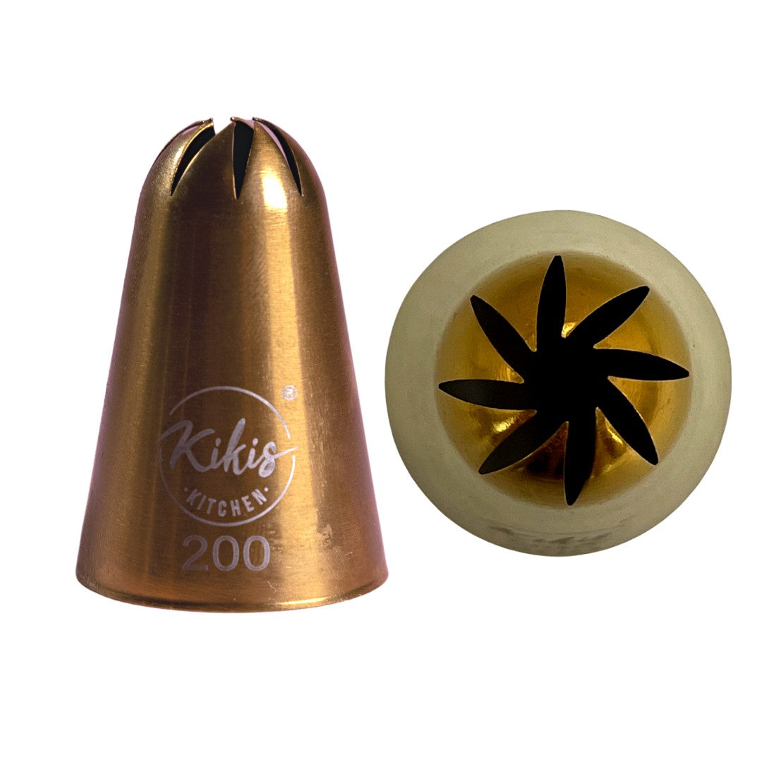 Kikis Rosen-Tülle in GOLD gerade Ø 8mm - Nr: 200